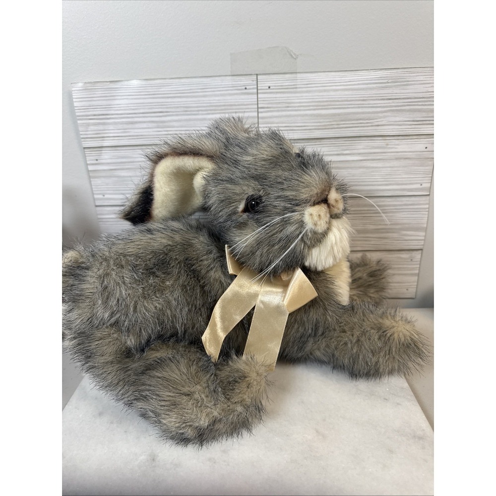 Walmart Bunny Rabbit Plush Hare Realistic Lifelike Medium Stuffed Animal Toy 14"